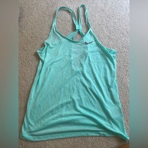 Nike strapy, racerback tank xs light weight teal running
